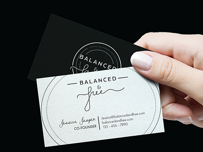 Balanced & Free | Concepts Business Cards adobe branding business card business card design design flat illustrator logo logodesign minimal typography vector