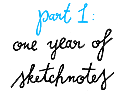 One year of sketchnotes lettering