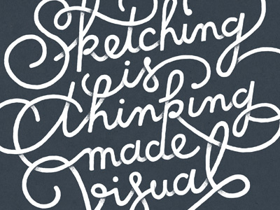 Sketching is thinking made visual lettering sketching