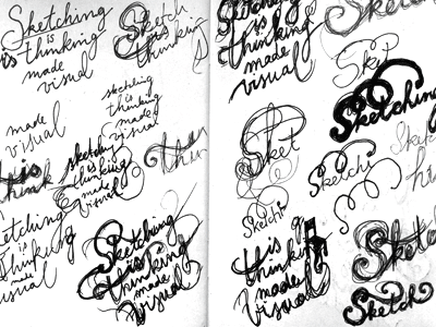 Sketching is thinking made visual – Process lettering process sketching