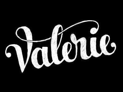 Valerie – Sketch lettering script sketch