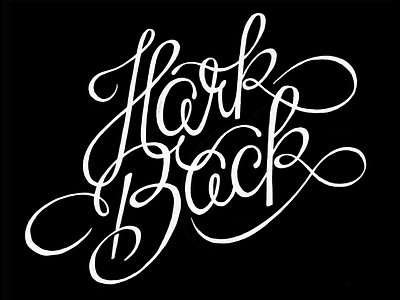 Hark Back lettering