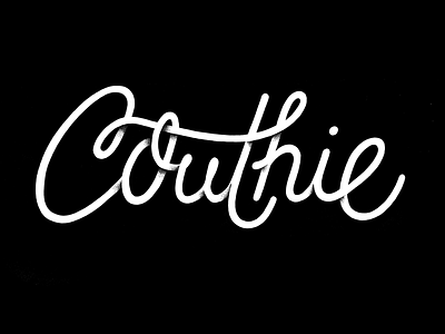 Couthie lettering