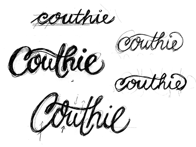 Couthie Sketches lettering