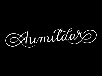 Aumildar lettering