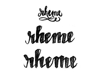 Rheme Sketches lettering