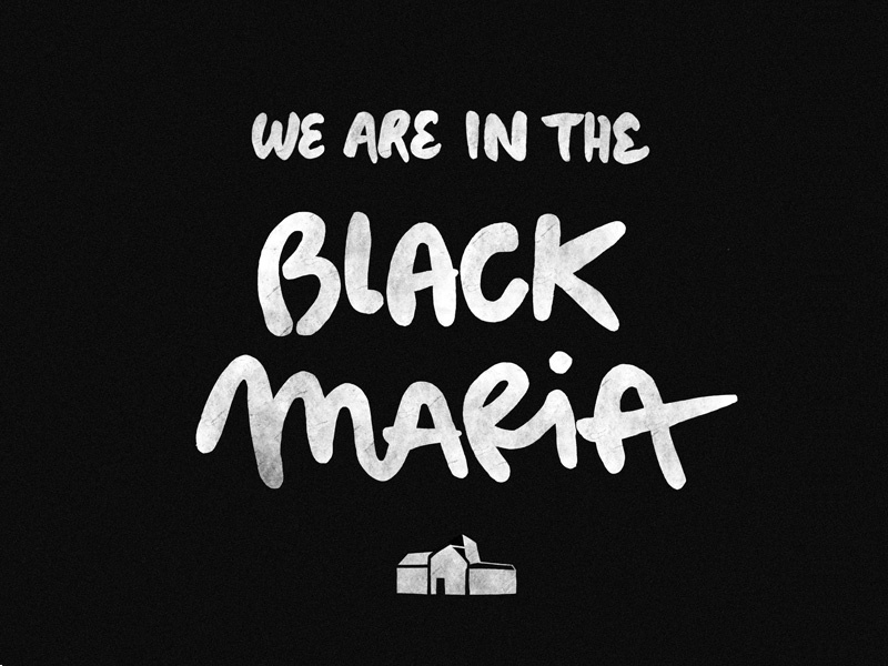 Black Maria lettering brush build2012
