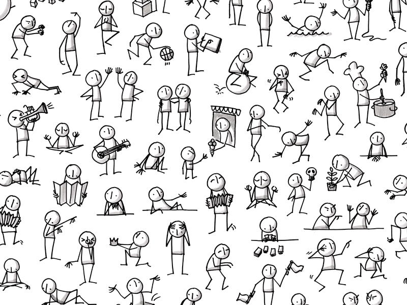 Lots of little people by Eva-Lotta Lamm on Dribbble