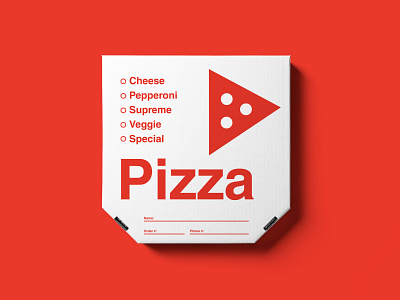 Minimal Pizza Box cpg design mockup packaging