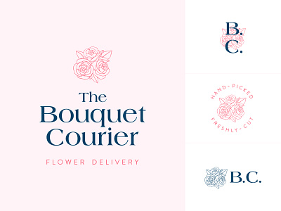 Flower Delivery Service logo branding design logo