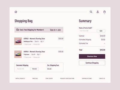 DailyUI #58 : Shopping Cart dailyui design landing page shopping ui