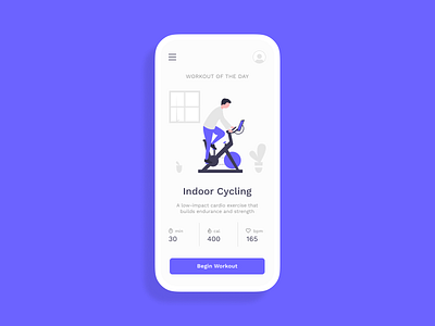 DailyUI #62 : Workout of the Day app dailyui design ui