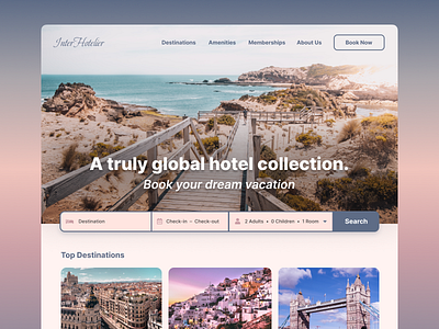 DailyUI #67 : Hotel Booking dailyui design landing page ui web design