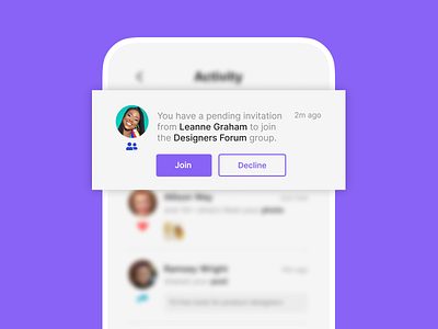 DailyUI #78 : Pending Invitation app dailyui design ui