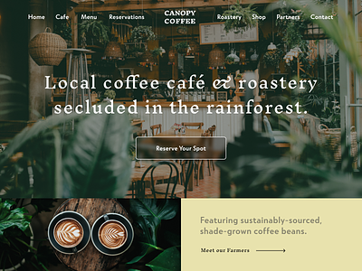 Coffee Shop Landing Page design landing page ui web design