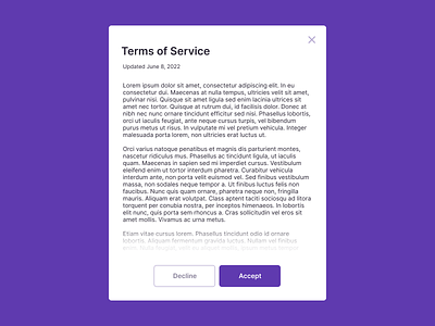 DailyUI #89 : Terms of Service