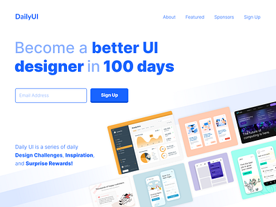 DailyUI #100 : Redesign Daily UI Landing Page