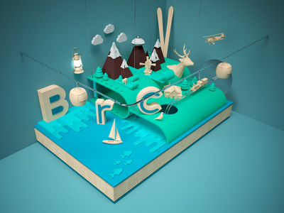 Brc 3d art direction bariloche cinema4d