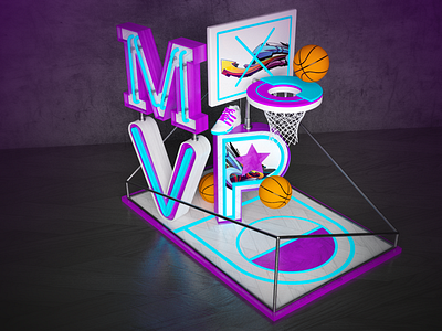 MVP 3d art direction basketball cinema4d photoshop vray