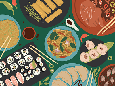 Support your local AAPI restaurant Illustration aapi drawing food art food drawing food illustration illustration illustration digital