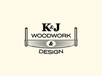 KJ Woodwork Logo design illustration logo typography vector
