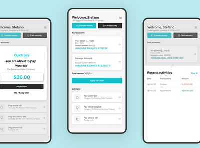 Banking app concept app banking design finance mobile ui ux
