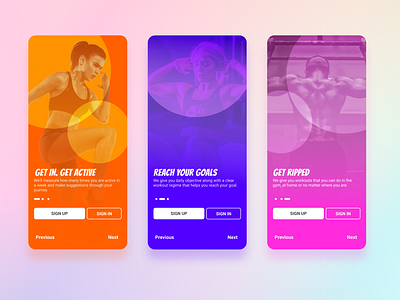 Fitness app onboarding