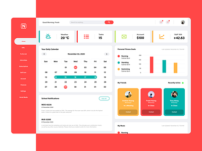 Dashboard Exercise canada dashboard dribbble figma inspiration invision logo notion product sketch uiux uiuxdesigner