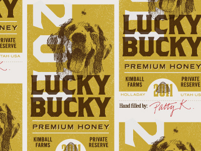 Lucky Bucky bee dog honey lucky bucky packaging