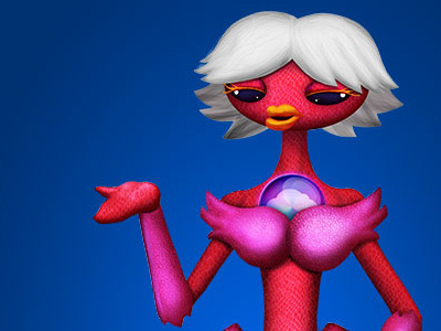 Female Alien alien character female pink