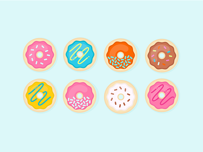 Doughnut Goals blue doughnuts illustration vector