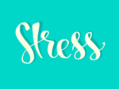 Stress calligraphy lettering letters