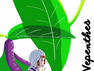 kantung semar (Nepenthes) animation artist artwork artworking branding design design art digital painting anime digitalart painting