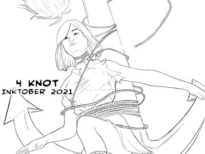 Knot 2dartist art artwork illustration illustrator inktober inktober2021 inktoberknot jogjjaillustrator knot magical mermaidman pencil latte sketch