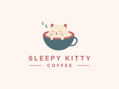 Sleepy Kitty Cafe Logo
