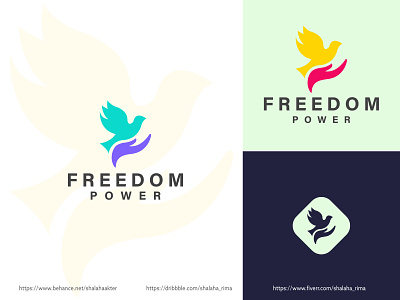Freedom Logo Concept branding business creative custom design flat free freedom graphic design icon icon logo illustration illustrator logo logo design logomark minimal modern popular trendy