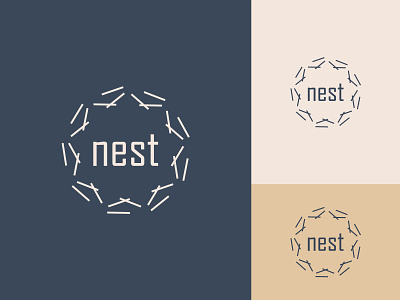 Bird Nest Logo 3d bespoke bird branding business creative design flat graphic design icon illustration illustrator logo logomaker minimal minimalist modern nest professional trending