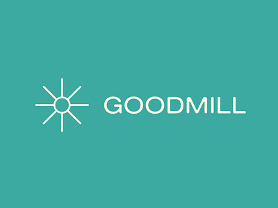 Goodmill logotype / logo minimal nature simple sun