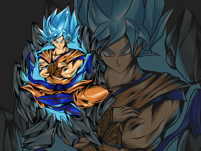 Saiyan Blue design graphicdesign portfolio illustration illustrationaday illustrationart illustrationdaily