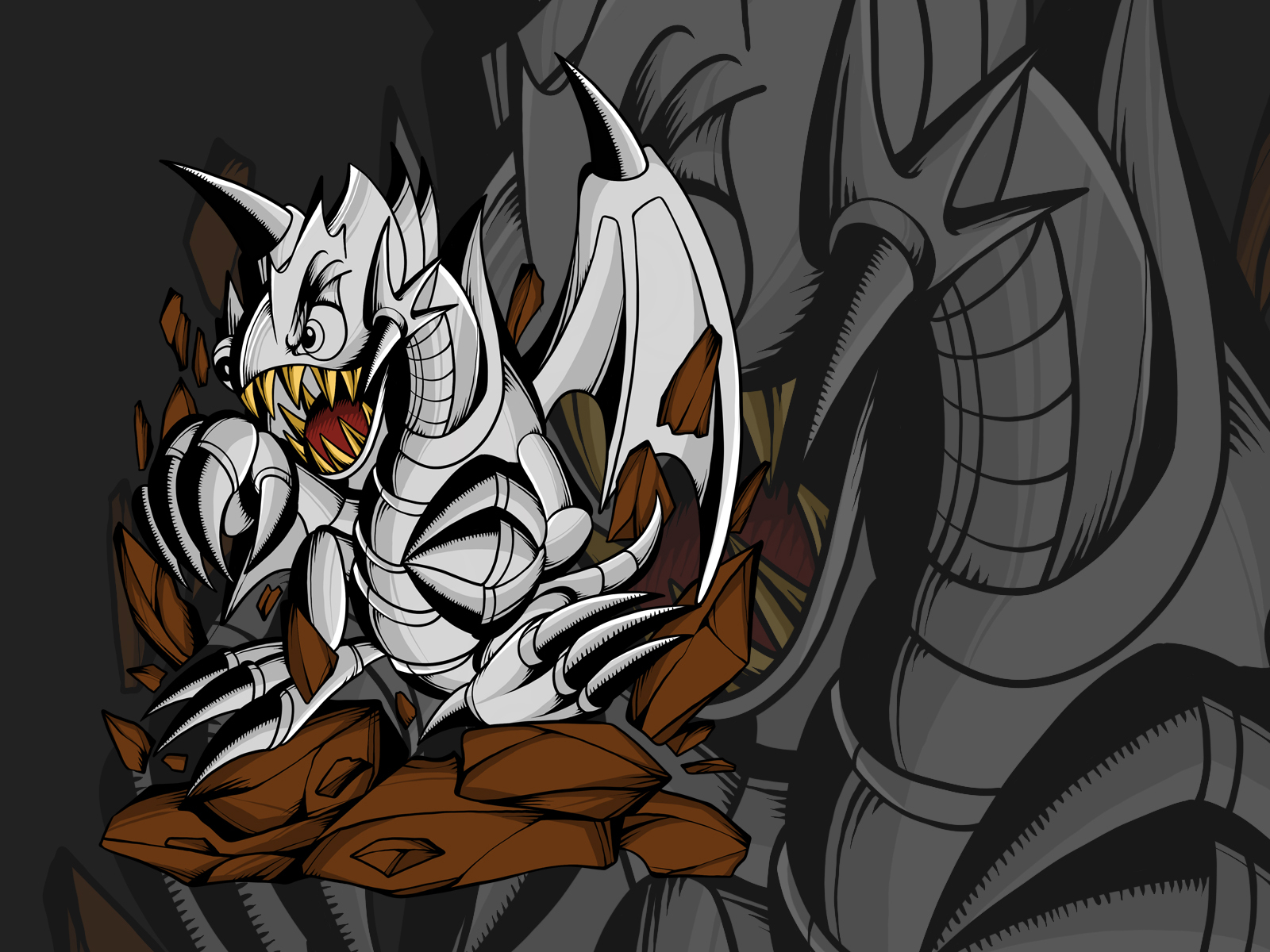 B Eyes White Dragon By 3WPROJECT STD On Dribbble