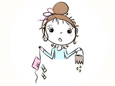 Broke Girl Rich Girl broke girl character design illustration