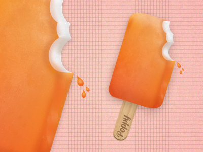 Poppy Ice Cream ice cream icon orange texture