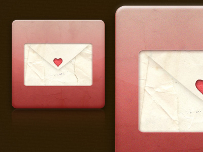 Love Letter icon iphone letter love old paper pink red