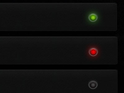 Glow Buttons app black button green iphone off on red