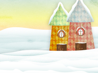 Whimsical Winter christmas illustrator winter