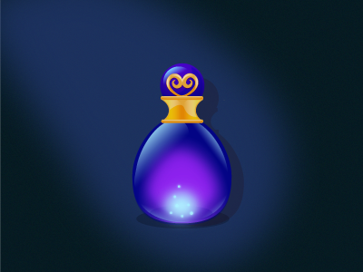 Blue Potion fantasy glowing lights magic potion