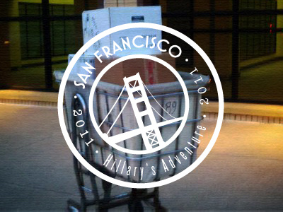 Moving to SF! badge design illustrator mail san francisco