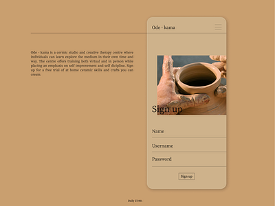 Daily UI 001 - Sign up page