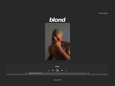 Daily UI 009 #2 - Music Player