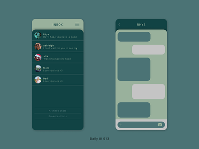 Daily UI 013 - Direct message daily ui daily ui 001 dailyuichallenge design minimal ui ui design ux ux design web